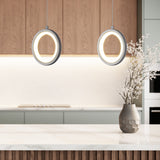 VONN Tania VMP27300AL 5" ETL Certified Integrated LED Height Adjustable Pendant Light in Silver