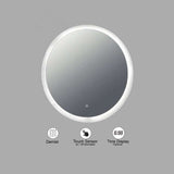 VONN VMRS0120A LED Bath Mirror in Silver with Frosted Edge, Round 24"W x 24"H or 30"W x 30"H