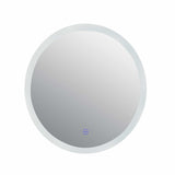 VONN VMRS0120A LED Bath Mirror in Silver with Frosted Edge, Round 24"W x 24"H or 30"W x 30"H