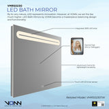 VONN VMRS0230 LED Bath Mirror in Silver, Rectangle 30"W x 24"H or 36"W x 30"H-VONN Lighting
