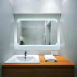 VONN VMRS2240ATW Tunable White LED Bath Mirror in Silver, Rectangle 36"W x 24"H