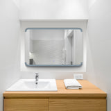 VONN VMRS2240A Led Bath Mirror in Silver, Rectangle 36"W x 24"H