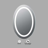 VONN VMRS2620TW Tunable White LED Bath Mirror in Silver, Round 24"W x 36"H