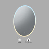 VONN VMRS2830ATW Tunable White LED Bath Mirror in Silver, Oval 24"W x 30"H