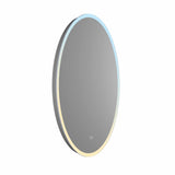 VONN VMRS2830ATW Tunable White LED Bath Mirror in Silver, Oval 24"W x 30"H