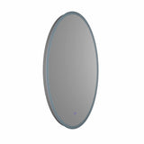 VONN VMRS2830ATW Tunable White LED Bath Mirror in Silver, Oval 24"W x 30"H