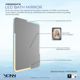 VONN VMRS3920ATW Tunable White LED Bath Mirror in Silver, Rectangle 24"W x 30"H or 30"W x 36"H-VONN Lighting