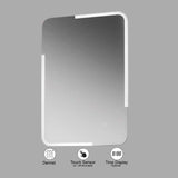 VONN VMRS3920A LED Bath Mirror in Silver, Rectangle 24"W x 30"H or 30"W x 36"H