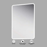 VONN VMRS5020A LED Bath Mirror in Silver, Rectangle 24"w x 30"H or 30"W x 36"H