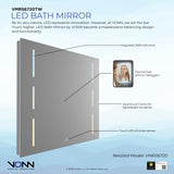 VONN VMRS6720 LED Bath Mirror in Silver, Rectangle 30"W x 24"H or 36"W x 30"H
