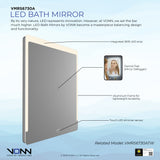 VONN VMRS6730A LED Bath Mirror in Silver, Rectangle 24"W x 30"H or 30"W x 36"H