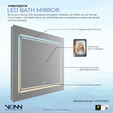 VONN VMRS7830 LED Bath Mirror in Silver, Rectangle 30"W x 24"H or 36"W x 30"H