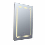 VONN VMRS7830 LED Bath Mirror in Silver, Rectangle 30"W x 24"H or 36"W x 30"H
