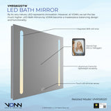 VONN VMRS8020TW Tunable White LED Bath Mirror in Silver, Rectangle 30"W x 24"H or 36"W x 30"H-VONN Lighting