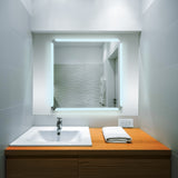 VONN VMRS8930ATW Tunable White LED Bath Mirror in Silver, Rectangle 30"W x 30"H