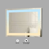 VONN VMRZ0120TW Tunable White LED Bath Mirror in Silver, Rectangle 30"W x 24"H or 36"W x 30"H-VONN Lighting