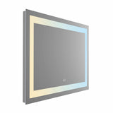VONN VMRZ0120TW Tunable White LED Bath Mirror in Silver, Rectangle 30"W x 24"H or 36"W x 30"H-VONN Lighting