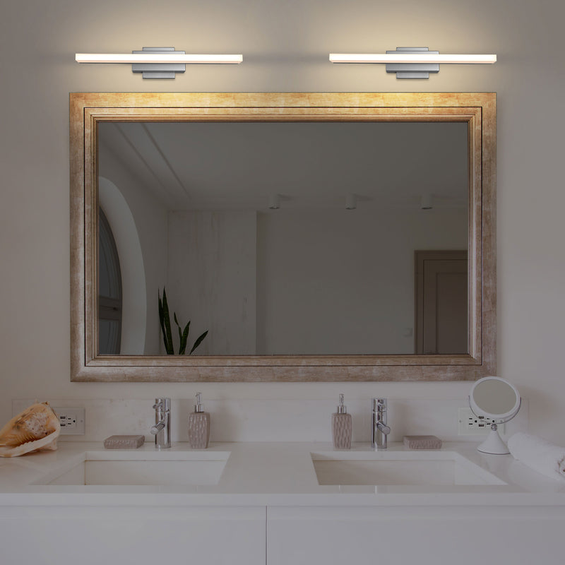 VONN Procyon VMW11000AL 23" Integrated LED ETL Certified Bathroom Wall Lighting Fixture, Silver