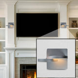 VONN Eclipse VMW17000AL 7" Rotative ETL Certified Integrated LED Wall Sconce Light Fixture in Silver