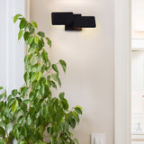 VONN Eclipse VMW17200BL 12" Rotative Up-Down ETL Certified Integrated LED Wall Sconce Light in Black-VONN Lighting