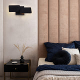 VONN Eclipse VMW17200BL 12" Rotative Up-Down ETL Certified Integrated LED Wall Sconce Light in Black-VONN Lighting