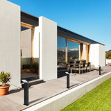 VONN Modern VOB192208BL 32" 100-277V 10-Watt ETL Certified Integrated LED Outdoor Bollard, Matte Black