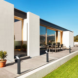 VONN Modern VOB226088BL 32" 100-277V 17-Watt ETL Certified Integrated LED Outdoor Bollard in Matte Black