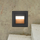 VONN 3.5" VOS55477BL Low-Voltage 2-Watt ETL Certified Integrated LED Outdoor Steps Light in Matte Black