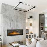 VONN Atria VRC39104BL 24" Integrated LED ETL Certified Height Adjustable Square Chandelier, 180 Rotation of Axes