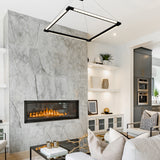 VONN Atria VRC39104BL 24" Integrated LED ETL Certified Height Adjustable Square Chandelier, 180 Rotation of Axes