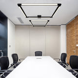 VONN Atria VRC39104BL 24" Integrated LED ETL Certified Height Adjustable Square Chandelier, 180 Rotation of Axes