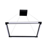 VONN Atria VRC39104BL 24" Integrated LED ETL Certified Height Adjustable Square Chandelier, 180 Rotation of Axes