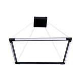 VONN Atria VRC39104BL 24" Integrated LED ETL Certified Height Adjustable Square Chandelier, 180 Rotation of Axes