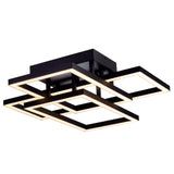 VONN Radium VRCF49103BL 28" ETL Certified Integrated LED Ceiling Lighting Rectangular Semi Flush in Black