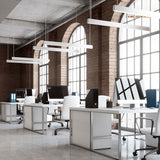 VONN Slim VSL4D10035KAL 1.3" 4 FT LED Direct Downlight Suspended /Surface Mount Linear Lighting, 100-277V, 41W, 3500K, Aluminum