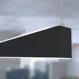 VONN Slim VSL4U25D7535KBL 1.3" 4 FT LED Semi-Direct Suspended Mount Linear Lighting, 100-277V, 41W, 3500K, Black
