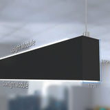 VONN Slim VSL4U25D7535KBL 1.3" 4 FT LED Semi-Direct Suspended Mount Linear Lighting, 100-277V, 41W, 3500K, Black