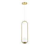 VONN Capri VCP2105AB 7" Integrated LED ETL Certified Height Adjustable Pendant Light with Glass Shade, Antique Brass