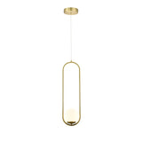 VONN Capri VCP2105AB 7" Integrated LED ETL Certified Height Adjustable Pendant Light with Glass Shade, Antique Brass