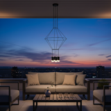 VONN Expression VEP2820617BL 17.75" 6-Light ETL Certified Integrated LED Height Adjustable Pendant in Black-VONN Lighting