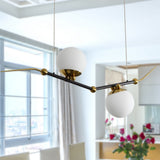 VONN Artisan Chianti 43" Integrated LED Pendant in Antique Brass VAC3122AB close up details