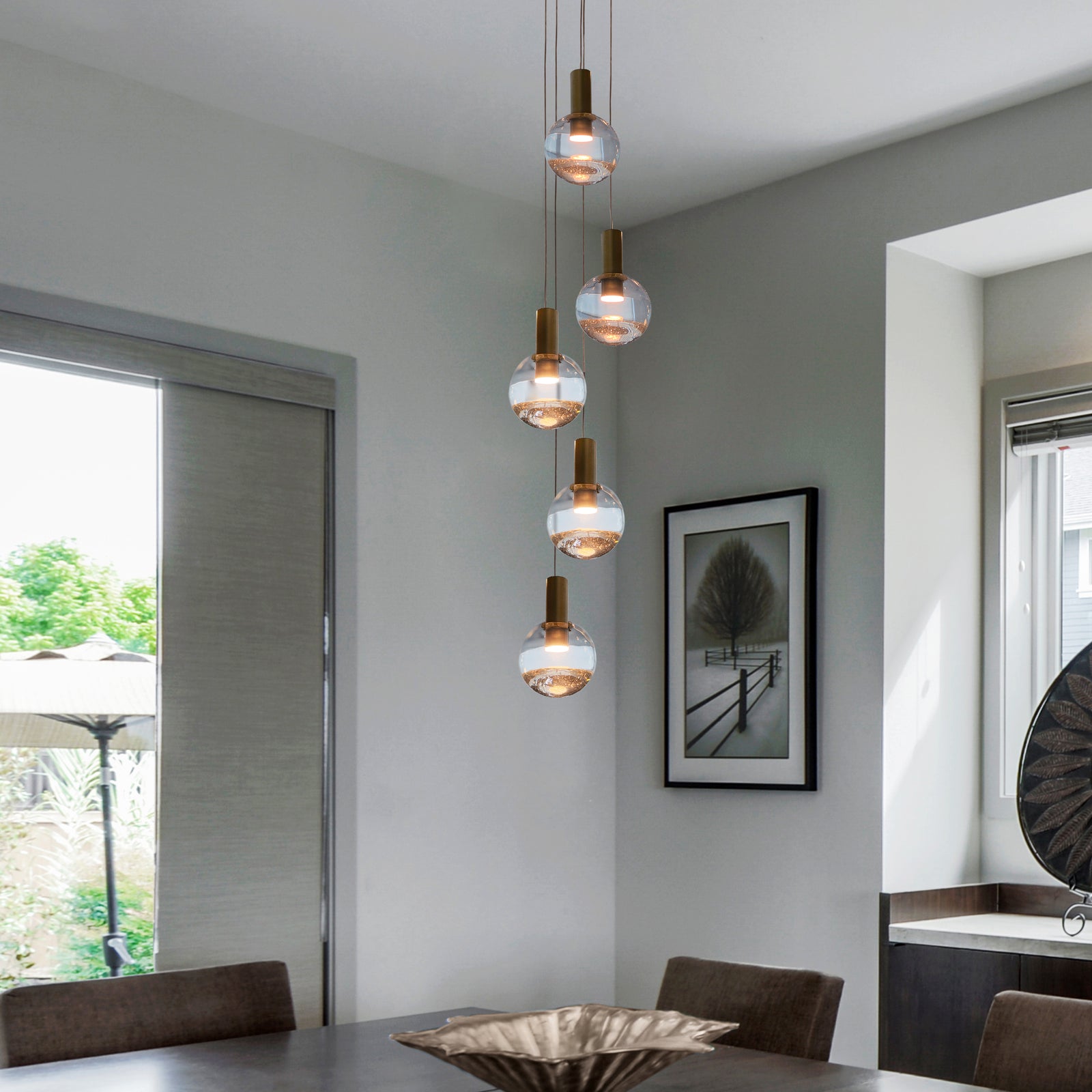 VONN Artisan Sienna 5-Light Brass LED Pendant | Default Title