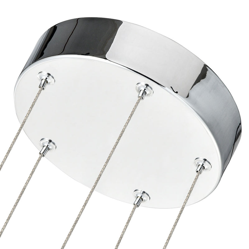 Artisan Sienna VAC3185CH 5-Light ETL Certified Integrated LED Pendant, Height Adjustable Chandelier, Chrome