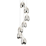 VONN Artisan Venezia VAC3207CH 7-Light Integrated LED ETL Certified Pendant, Height Adjustable Chandelier, Chrome