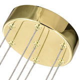 VONN Artisan Venezia VAC3207GL 7-Light Integrated LED ETL Certified Pendant, Height Adjustable Chandelier, Gold