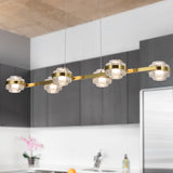 VONN Artisan Milano VAC3LN336AB 39" Integrated LED ETL Certified Pendant, Height Adjustable Chandelier, Antique Brass-VONN Lighting