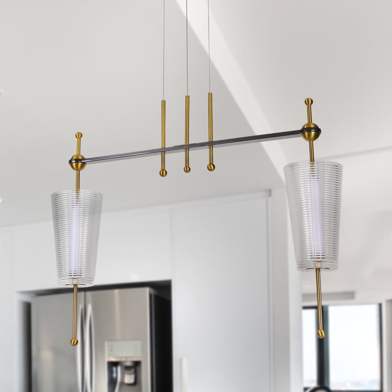 VONN Artisan Toscana VAP2102AB 29" Integrated LED ETL Certified Pendant, Height Adjustable Chandelier