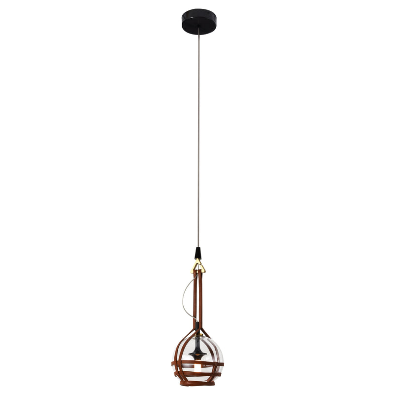 VONN Artisan Bari VAP2171AB 7" Integrated LED ETL Certified Height Adjustable Pendant with Glass Shade