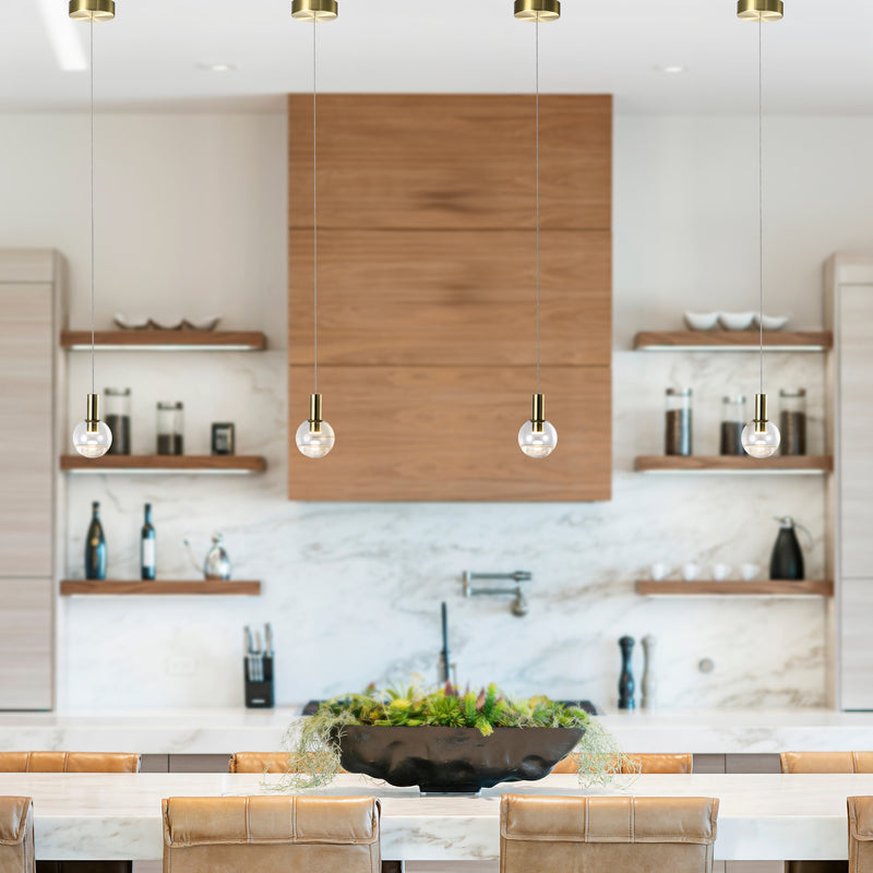 Artisan Sienna VAP2181BRS 5" Integrated LED ETL Certified Height Adjustable Pendant Light, Brass