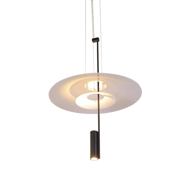 Artisan Positano VAP2251BL 20" Integrated LED ETL Certified Height Adjustable Pendant Light in Black